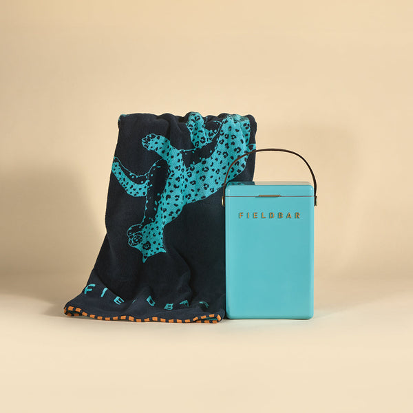 Drinks Box & Towel Bundle /  Bazaruto Blue